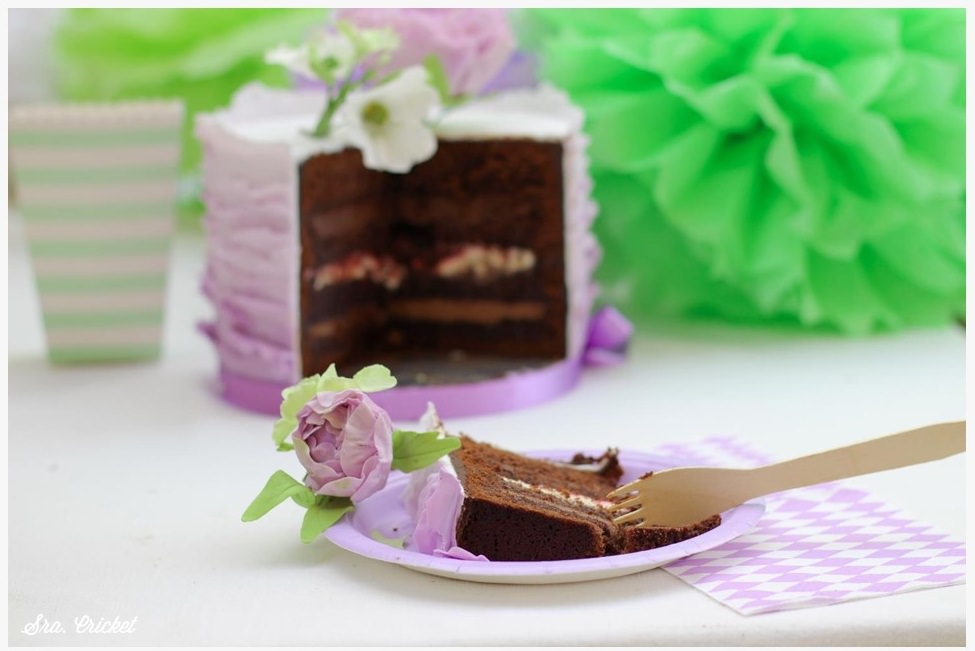 tarta verde y lila