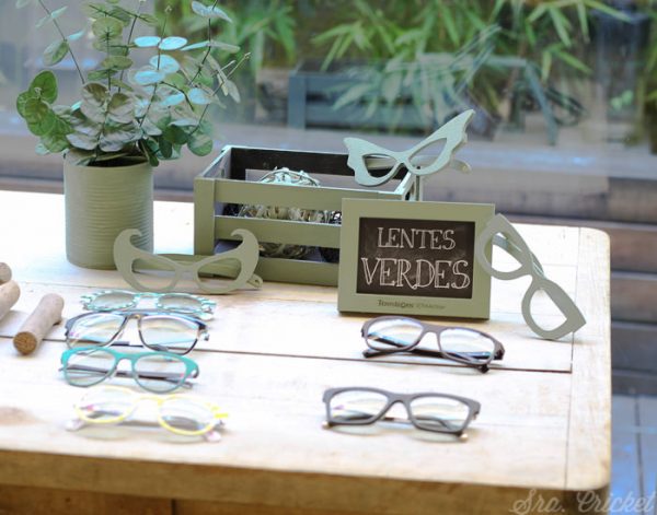 mesa lentes verdes