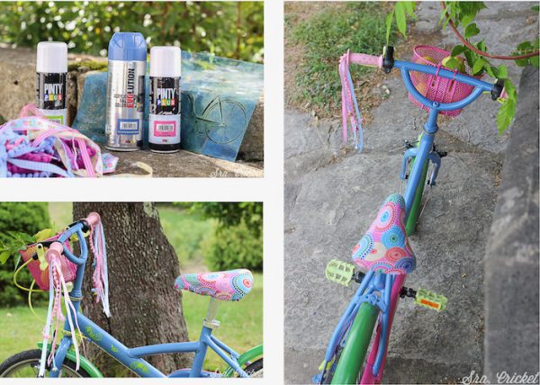 pintar bicicleta con spray y accesorios