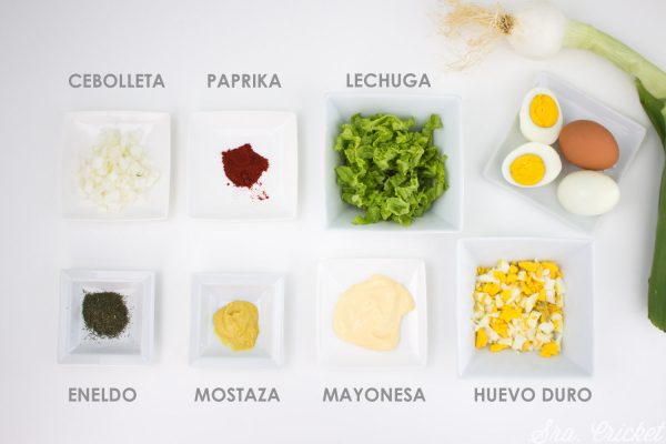 ingredientes ensalada de huevo