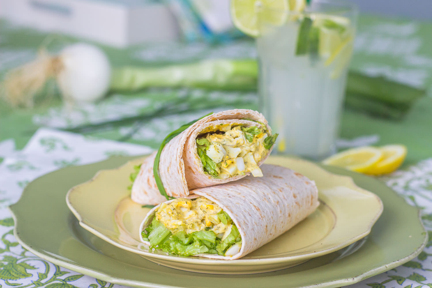 Egg salad wrap y un postre…mmm…