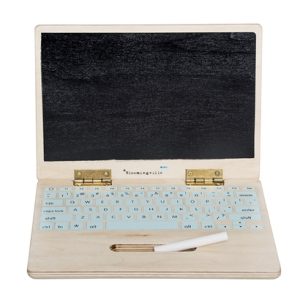 ordenador portátil de juguete de madera