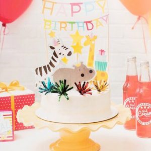 topper tarta cumpleaños animales