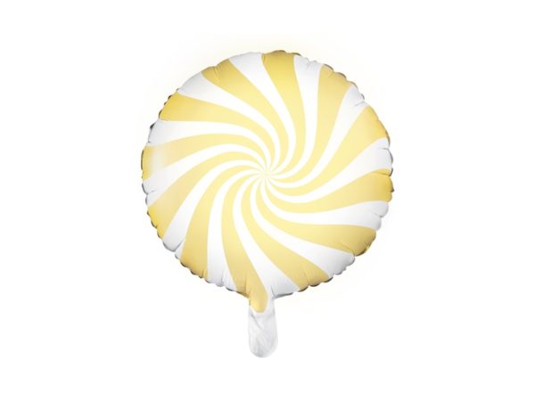 globo piruleta espiral amarillo