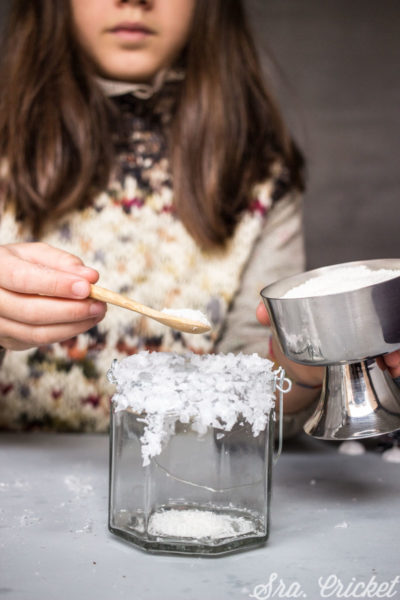 como hacer nieve con sal