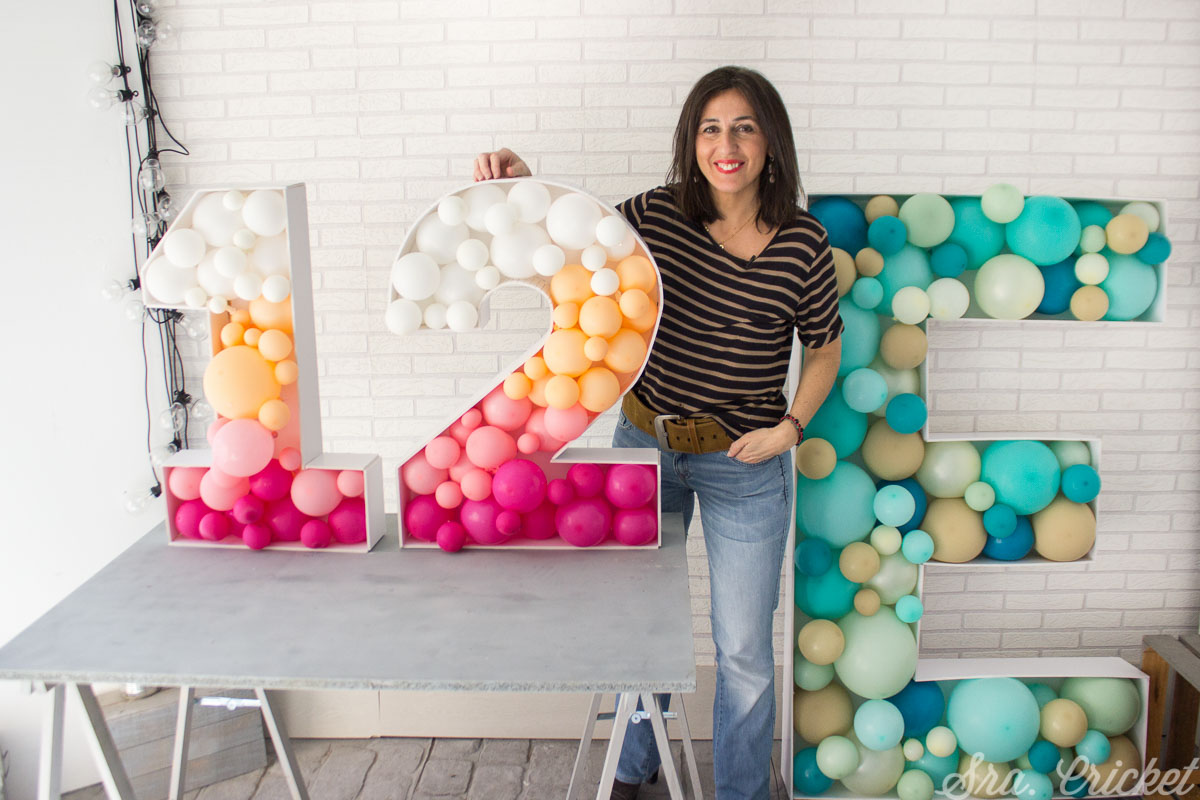 confesar Menos que Proponer letras y números 3D gigantes para rellenar con globos