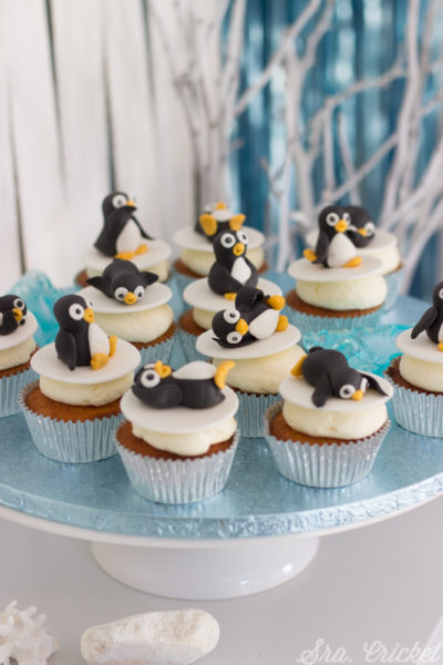 cupcakes pinguinos