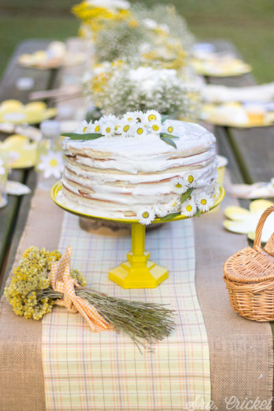 tarta con flores margaritas flowers cake
