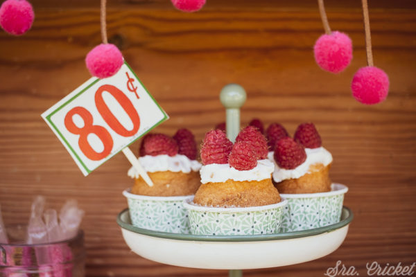 cupcakes frambuesas fiestas temáticas infantiles