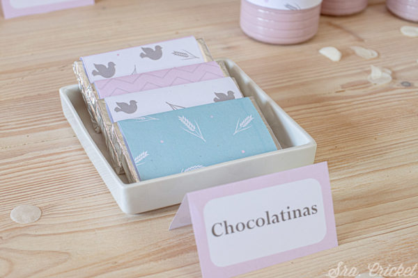etiquetas chocolatinas kit para descargar mesa dulce comunion de niña