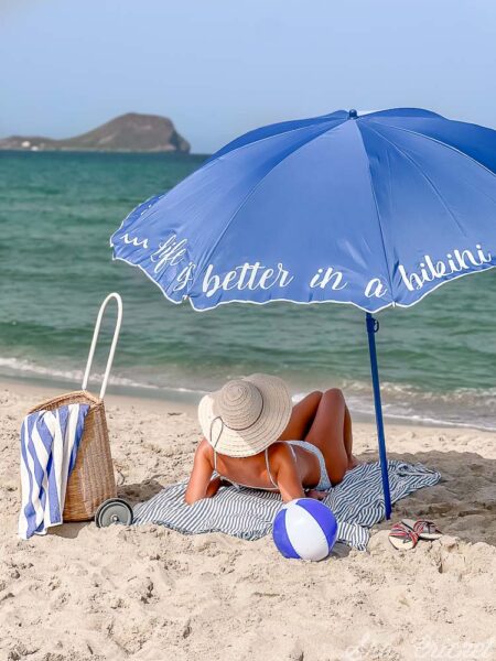 Ideas DIY para hacer en verano CRICUt personalizar sombrilla playa