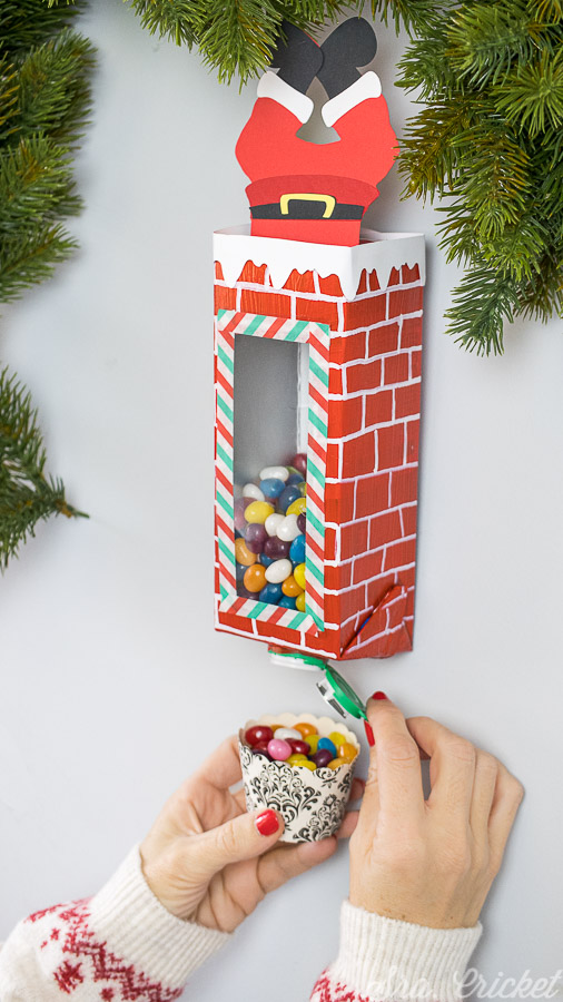 dispensador de dulces navidad con brik de carton